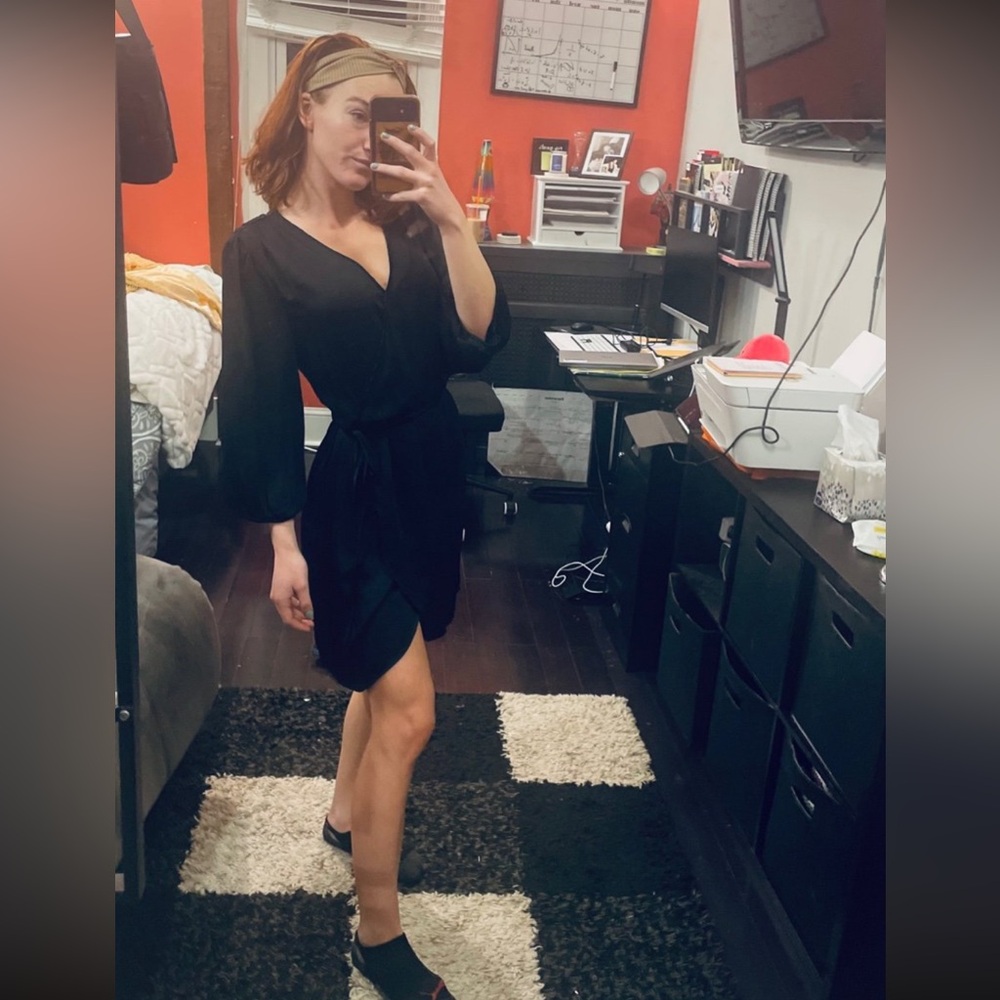 Black V-Neck Dress